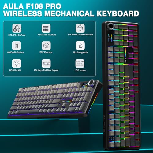 AULA F108 PRO Wireless Mechanical Keyboard
