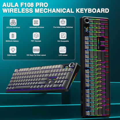 AULA  F108 PRO Wireless Mechanical Keyboard