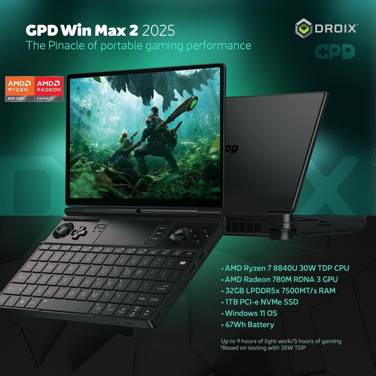 GPD Win MAX 2 2025 Handheld Gaming PC – Retropalm-au