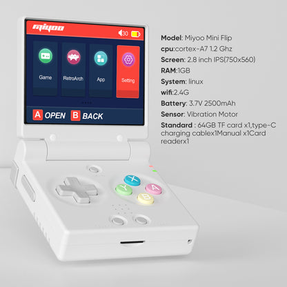 Miyoo Mini Flip with 128GB SD Card